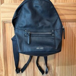Nine West Dark Blue Leather Backpack